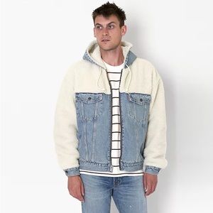 Levi’s Hooded Hybrid Sherpa Trucker Jacket Size Small